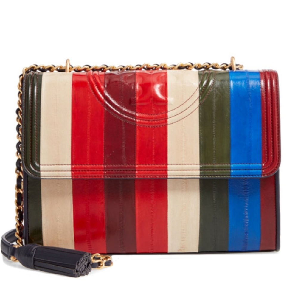 Tory Burch Fleming Eel Eelskin Patchwork Converti… - image 2